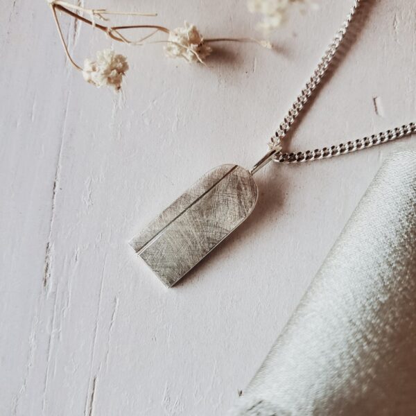 Alina – handcrafted silver medallion arch pendant from the Threshold of Dreams Collection