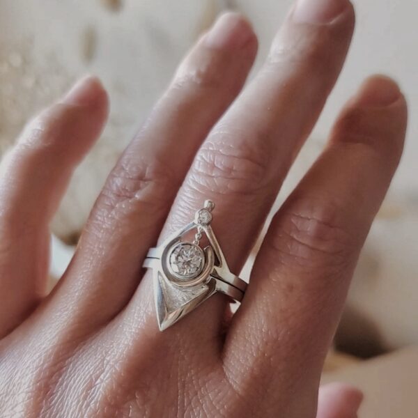 Sterling Silver Venus Ring Set from Aetheria Collection