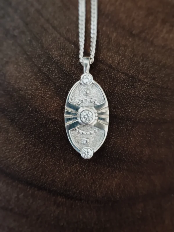 Jupiter Medallion Pendant in Sterling Silver