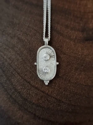 Mercury Medallion Pendant in Sterling Silver