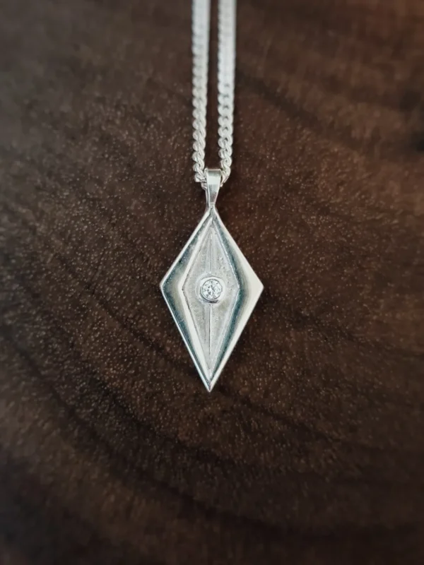 Neptune Medallion Pendant in Sterling Silver